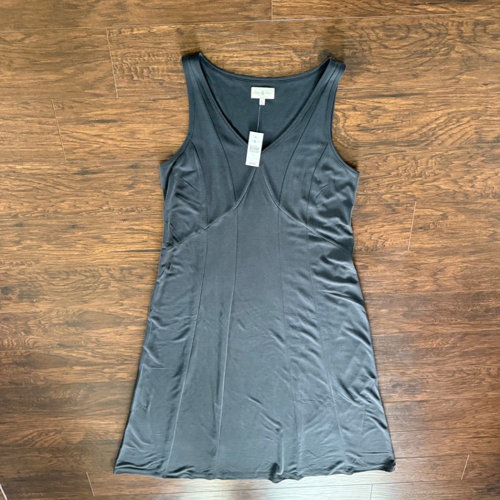 Lou & Grey Gray Sleeveless Maxi Dress Size L NWT Modal Blend *Read Fit Note* - Picture 3 of 10